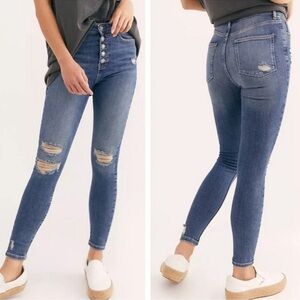 Free People Sabrina Distressed Skinny